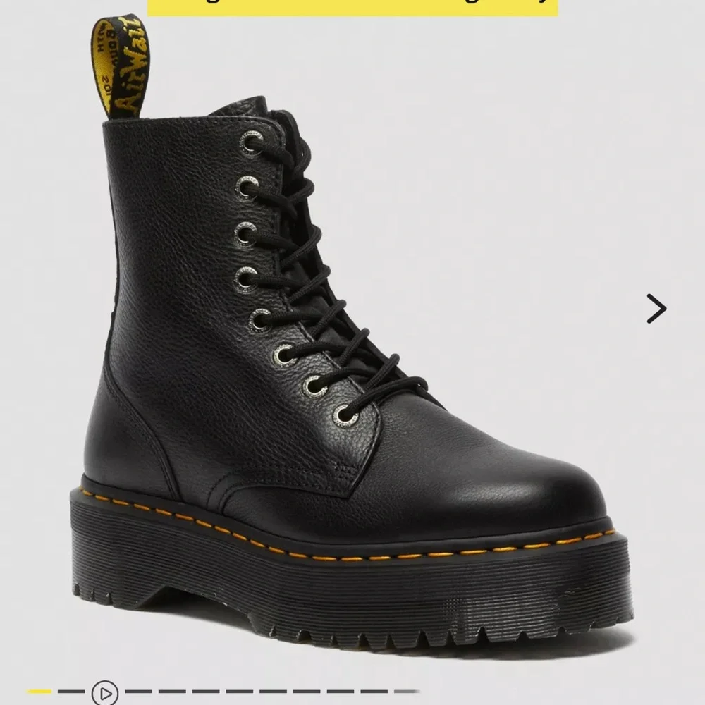 Dr. Martens Black Platform Combat Boots Jadon III size 8/9 EU size 41 - Picture 1 of 7
